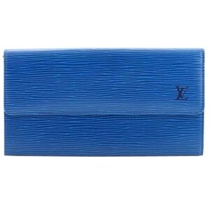 LOUIS VUITTON PORTE TRESOR BLUE EPI LEATHER LONG WALLET 💙💙